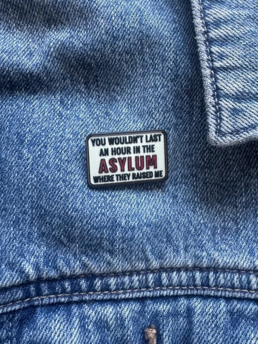 You Wouldn't Last In The Asylum Lyrics Enamel Pin